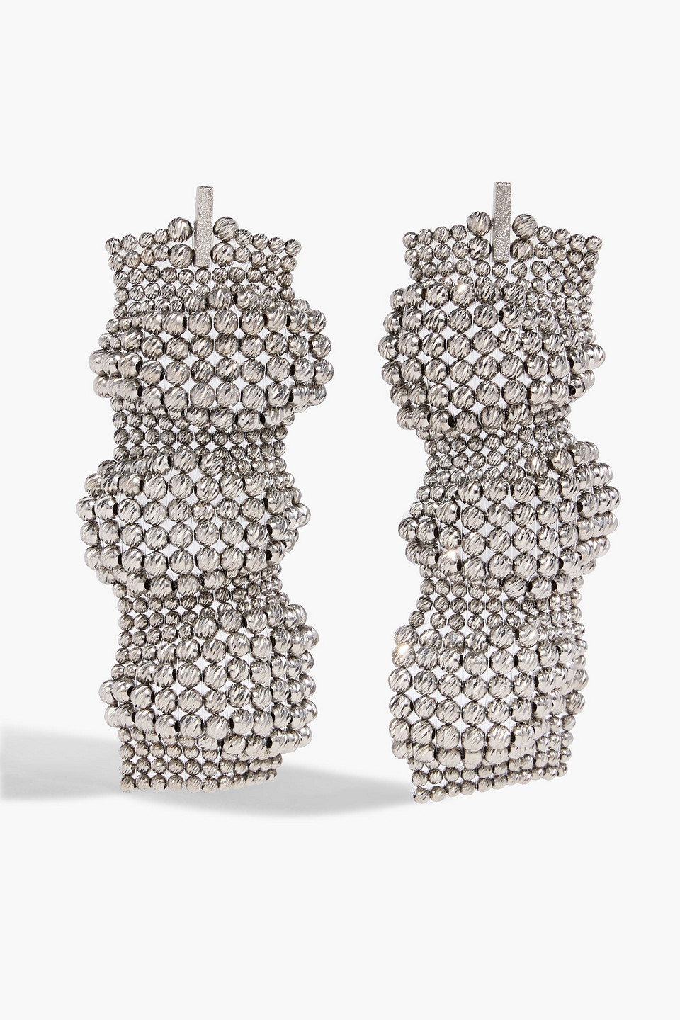 Brunello Cucinelli Beaded Silver-tone Earrings