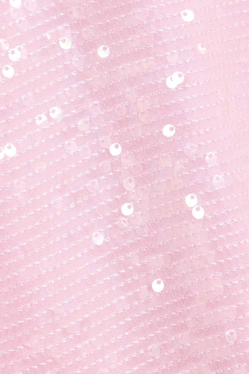 Lapointe Sequined Chiffon Midi Dress In Pink