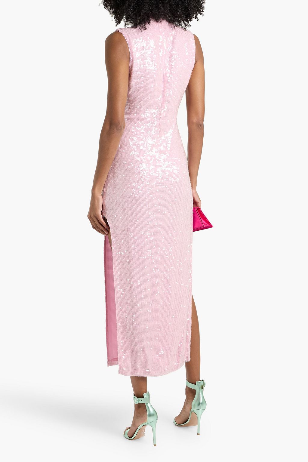 LAPOINTE Sequined chiffon midi dress
