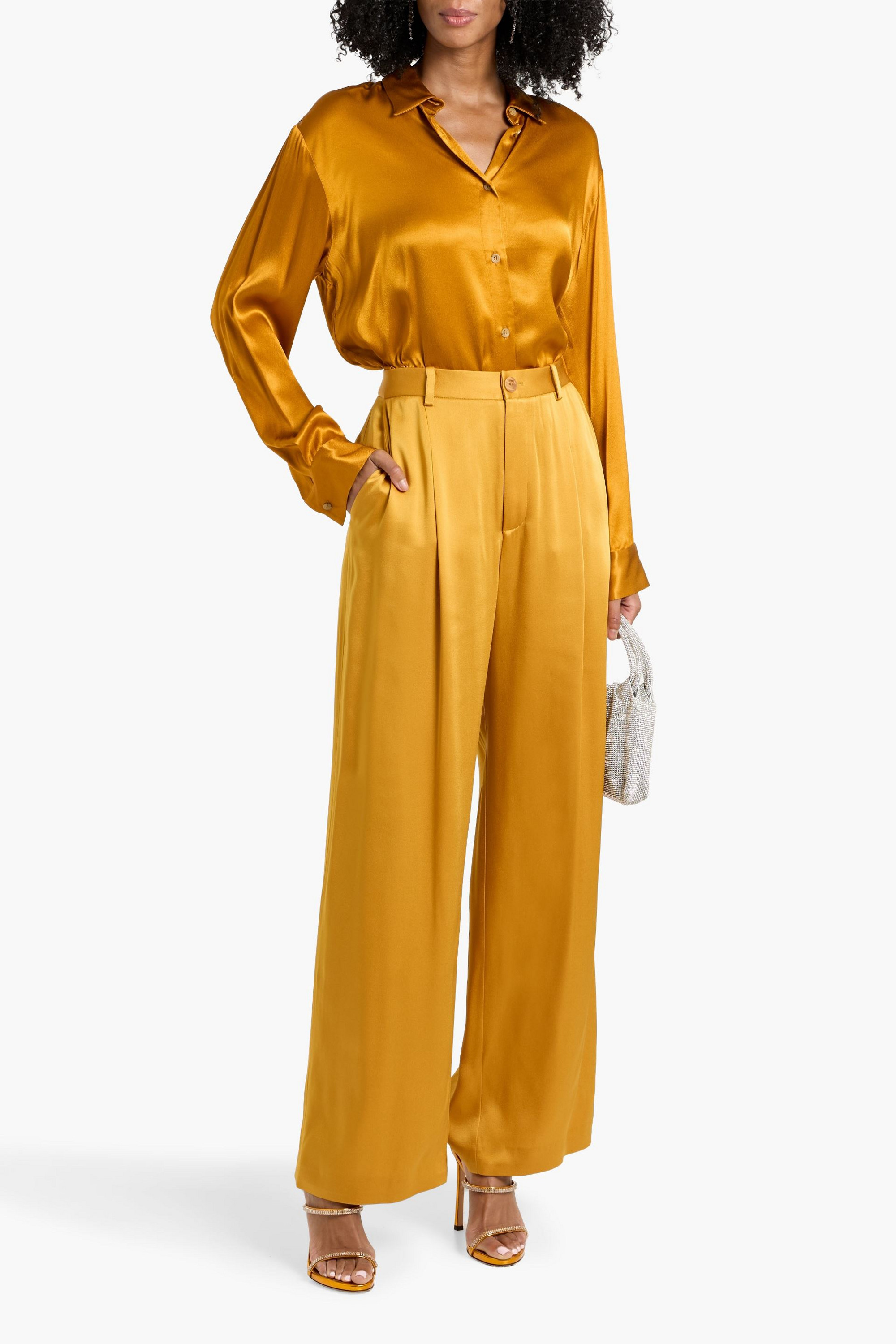 LAPOINTE Satin straight-leg pants