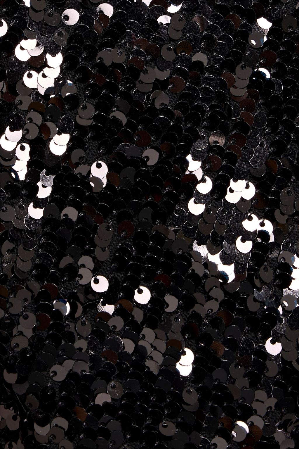 LAPOINTE Draped sequined chiffon midi dress