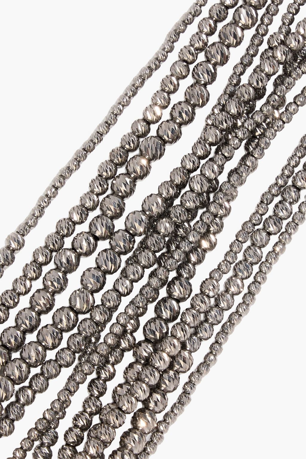 BRUNELLO CUCINELLI Beaded silver-tone necklace