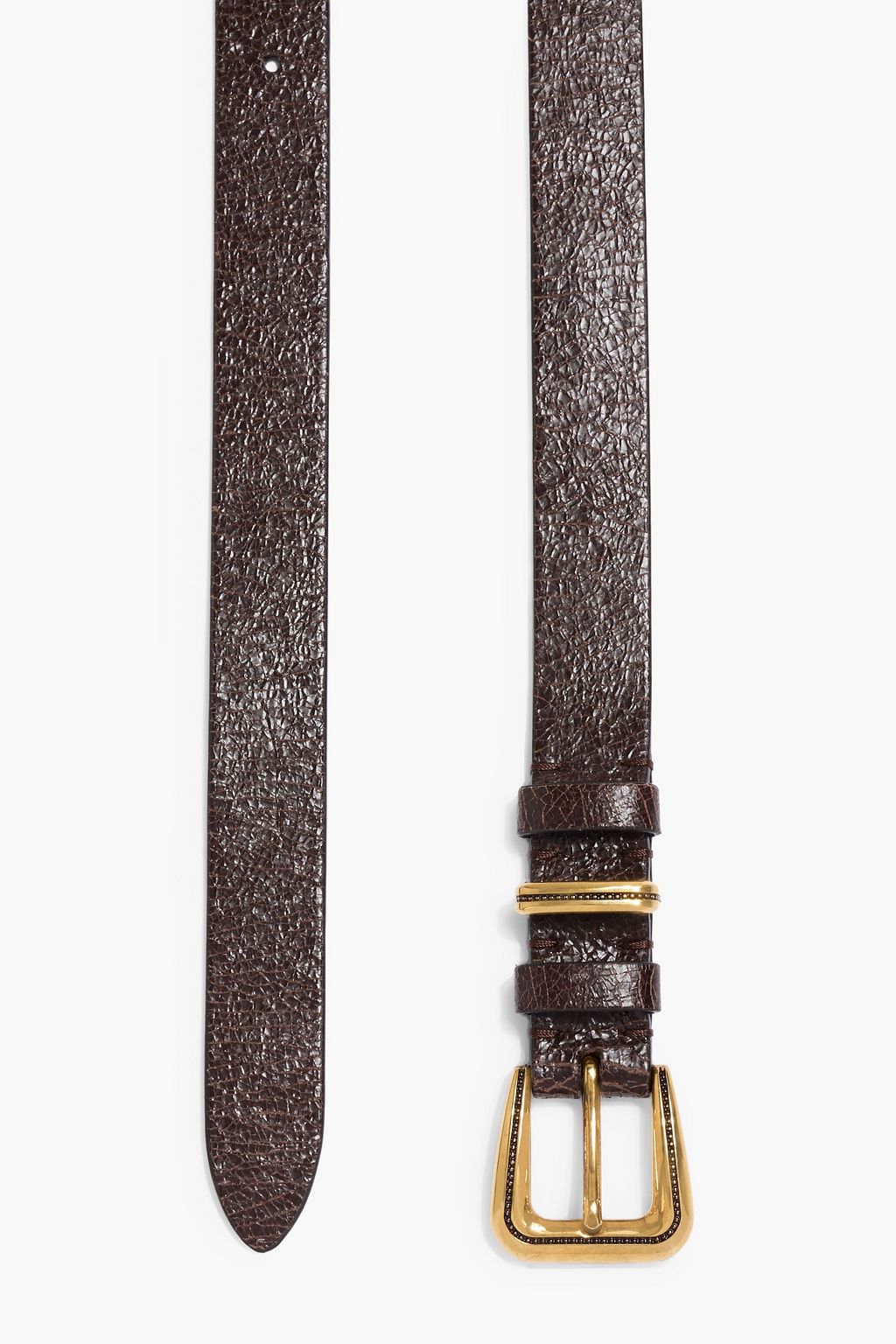 BRUNELLO CUCINELLI 텍스처드 가죽 벨트