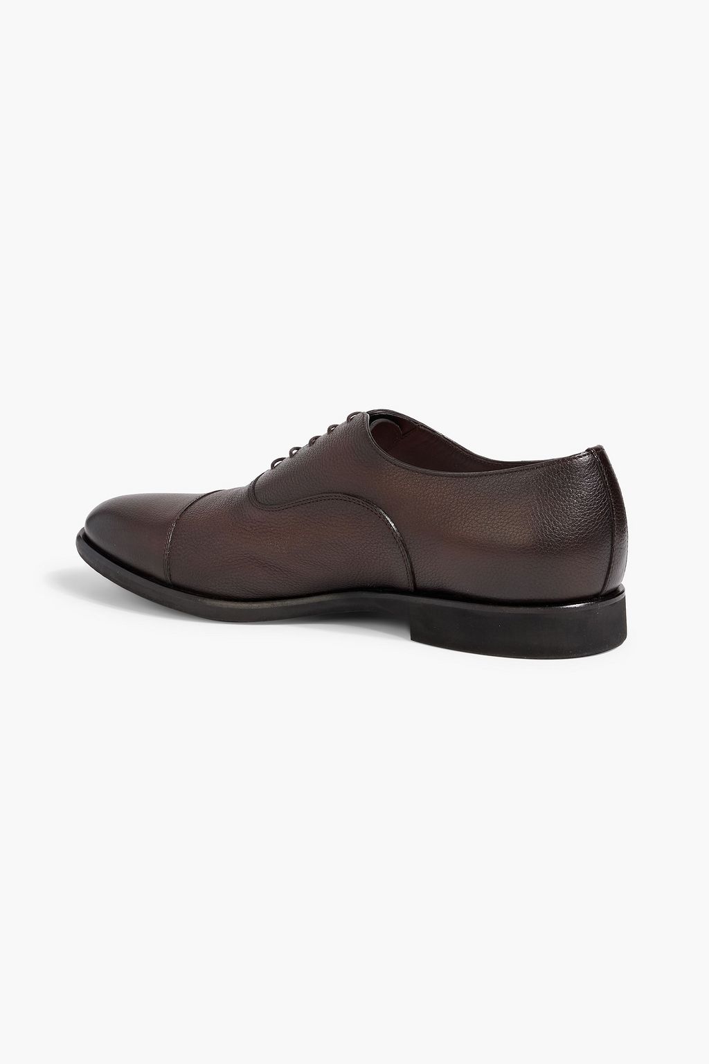 SANTONI Darian pebbled-leather derby shoes