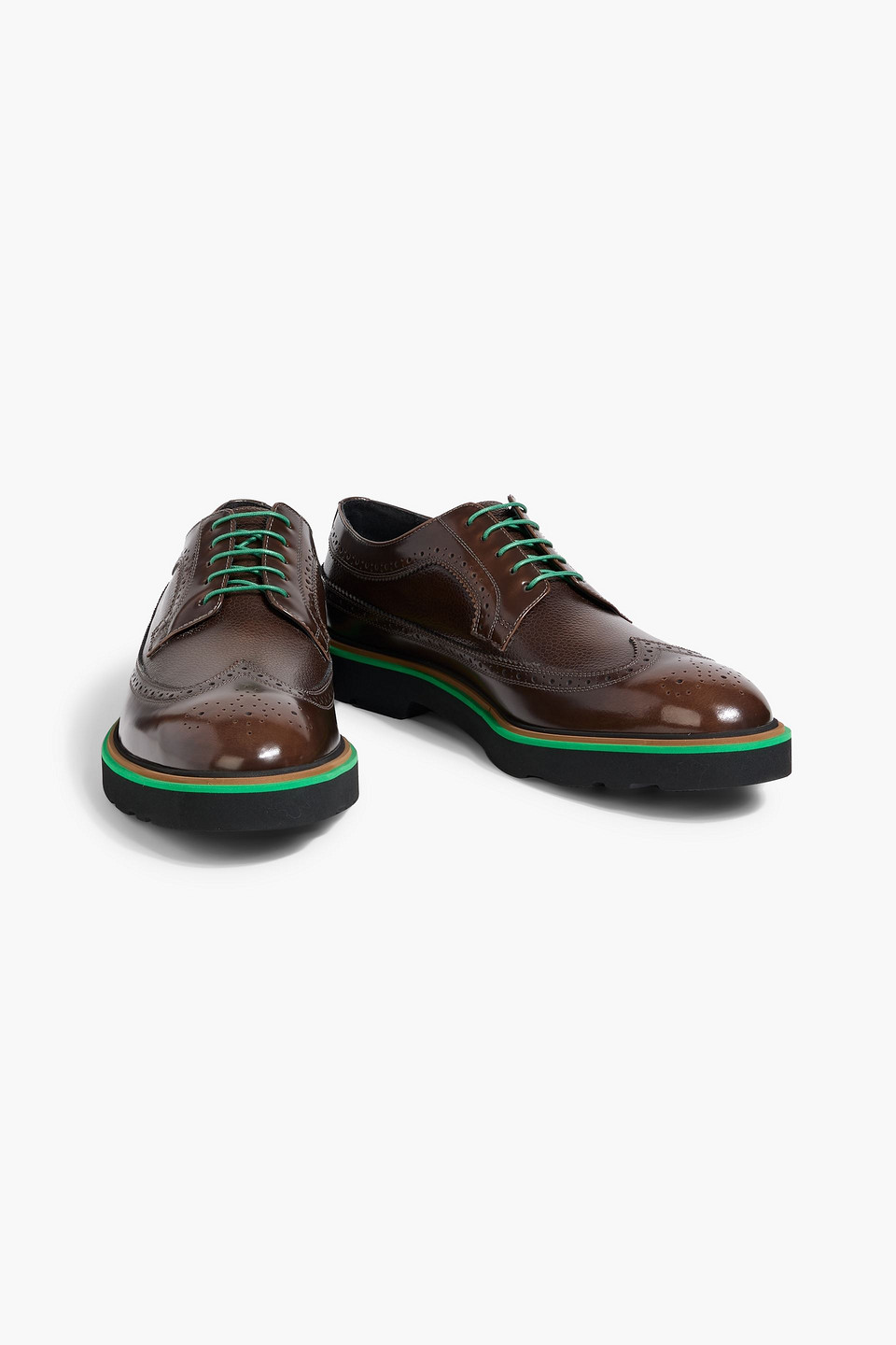 Paul Smith Count Leather Brogues In Brown