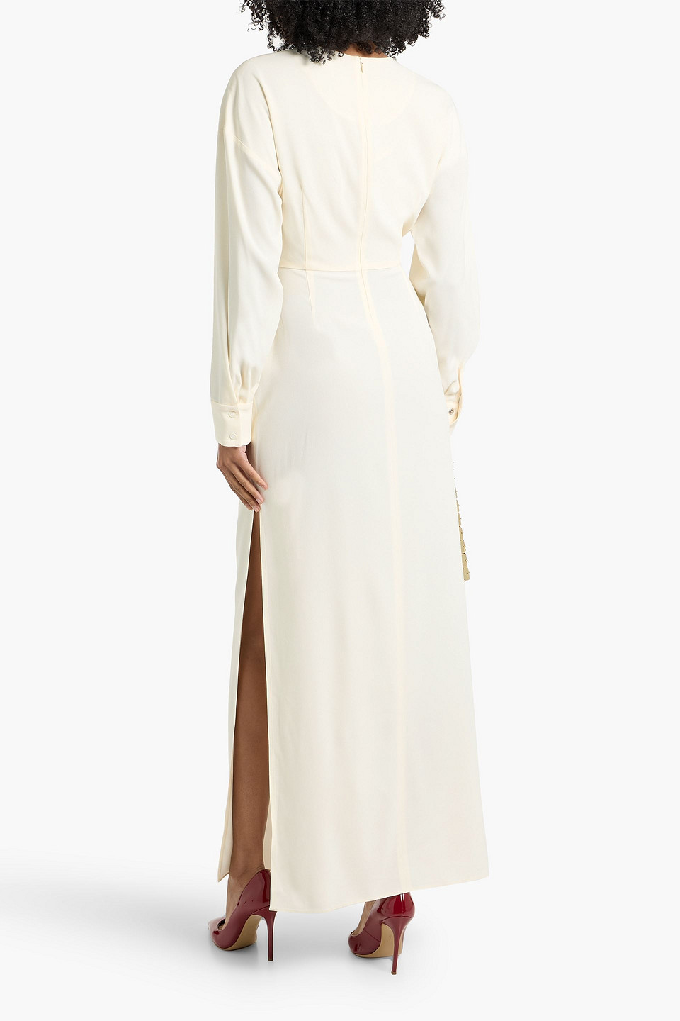 Lapointe Cutout Crepe Maxi Dress In White