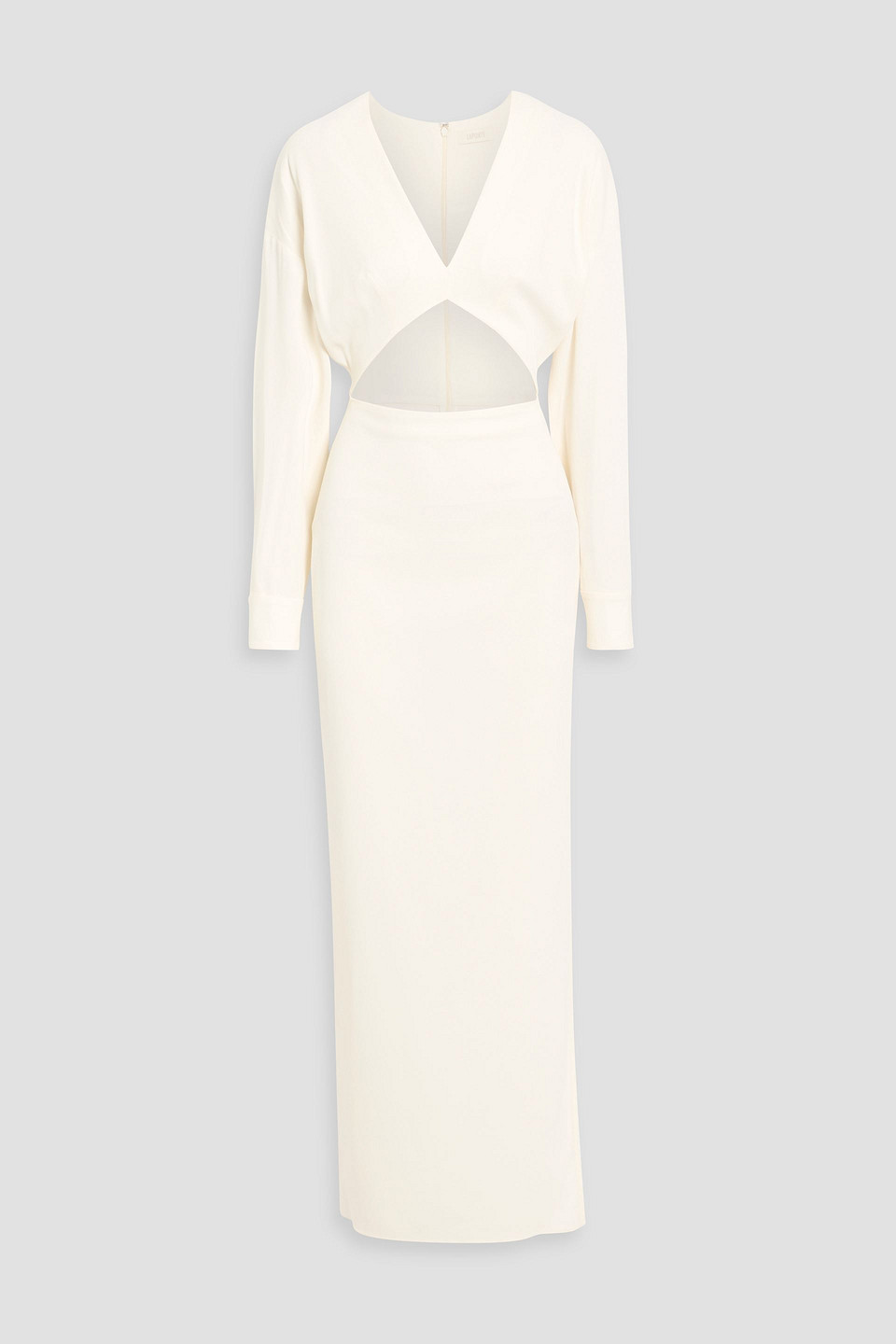 Lapointe Cutout Crepe Maxi Dress In White