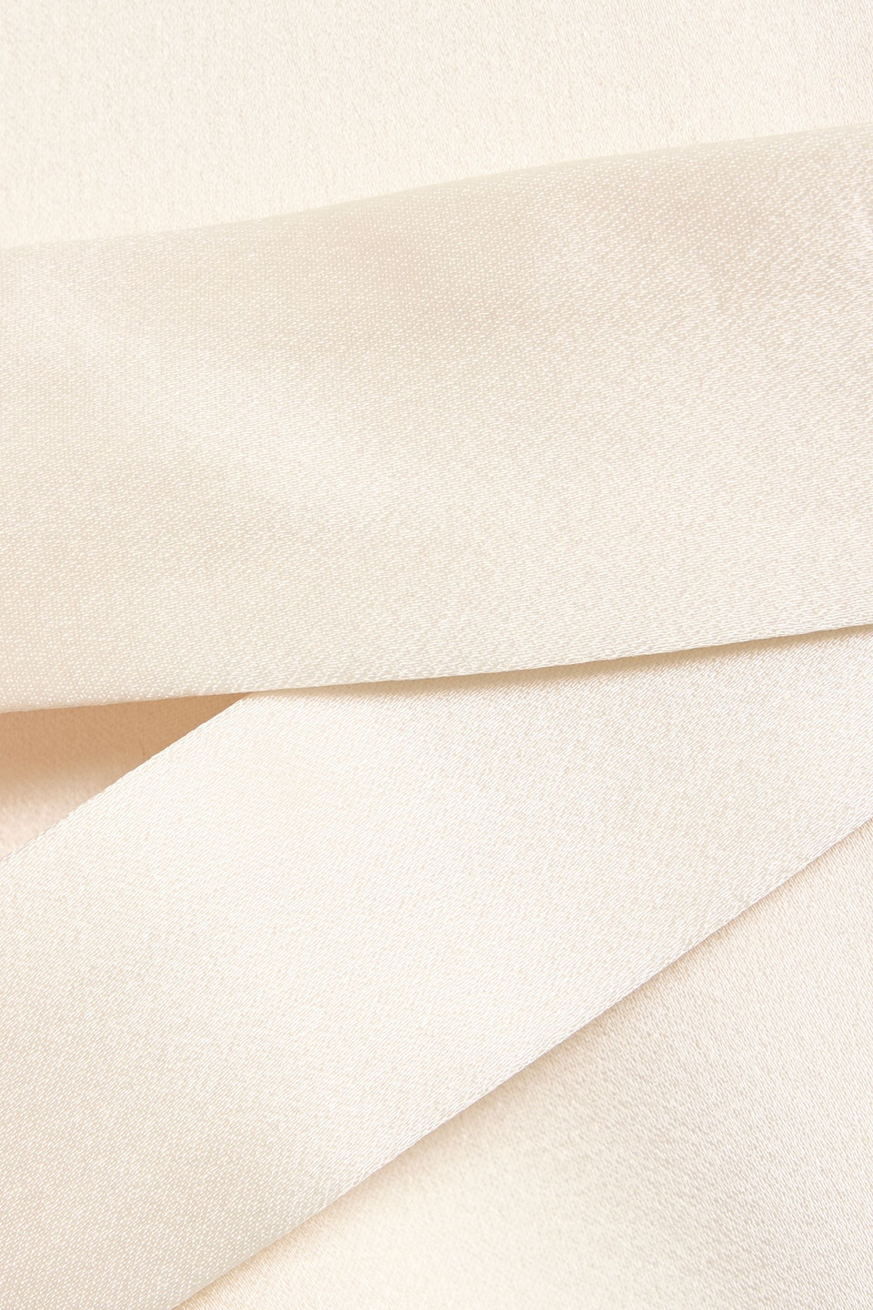 Lapointe Belted Satin-crepe Top In White