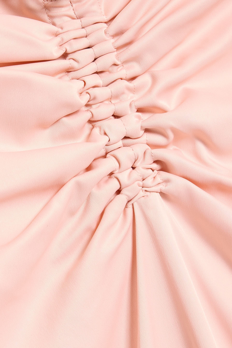 Lapointe Plunging Shirred Cutout Sleeveless Stretch Satin Maxi Dress In 10