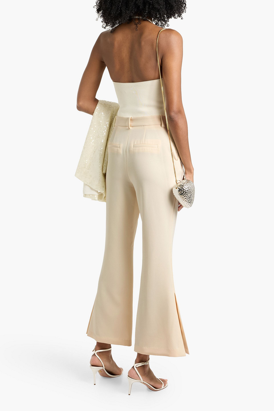 Lapointe Twill Flared Pants In Neutral