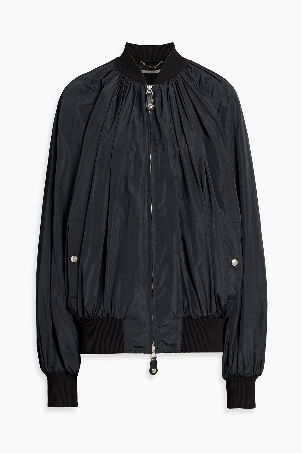 Stella Mccartney Balloon Shell Bomber Jacket In Black
