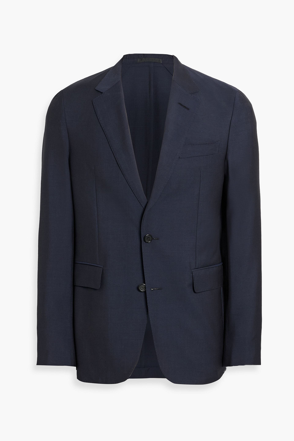 Dunhill Wool And Mohair-blend Blazer In Blue
