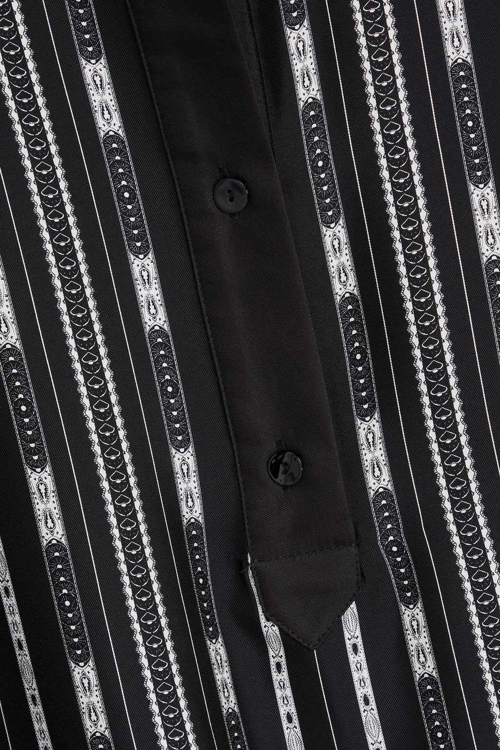 OFFICINE GÉNÉRALE فستان متوسط الطول "إيفي" من التويل الحريري المطبّع برسومات مزوّد بحزام