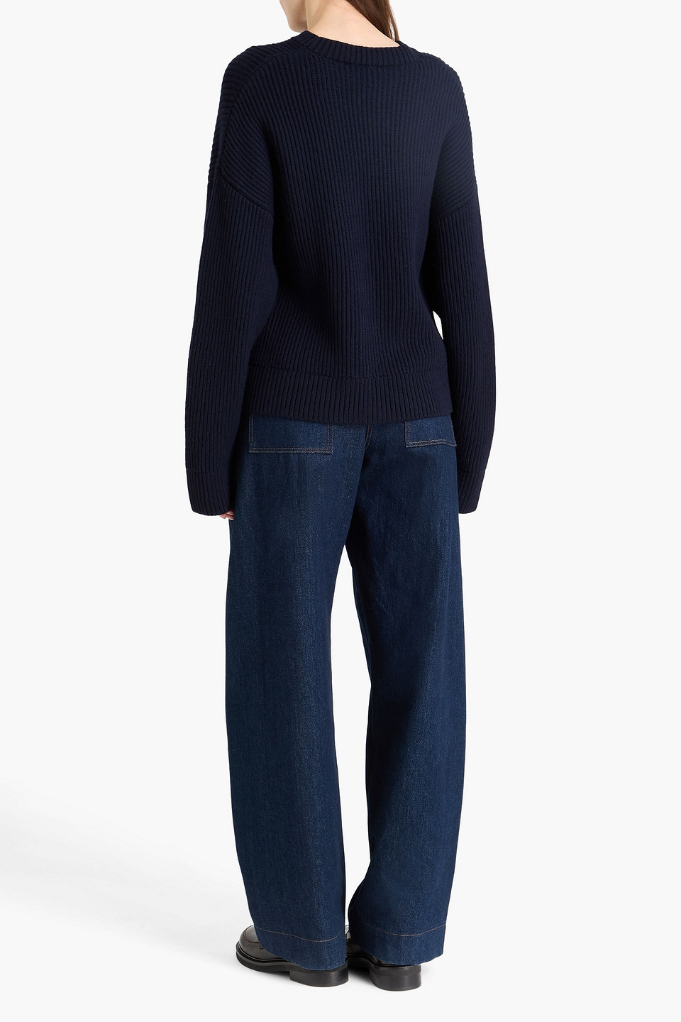  Officine Générale - Pullover „mimy“ Aus Gerippter Wolle - Blau - Xs 