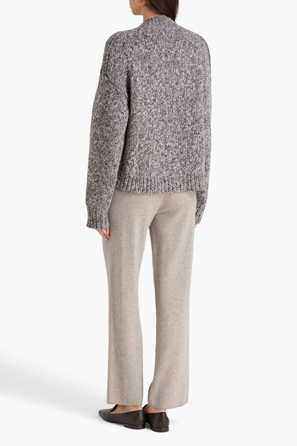  Le Kasha - Cardigan „kamal“ Aus Meliertem Kaschmir - Braun - Onesize 