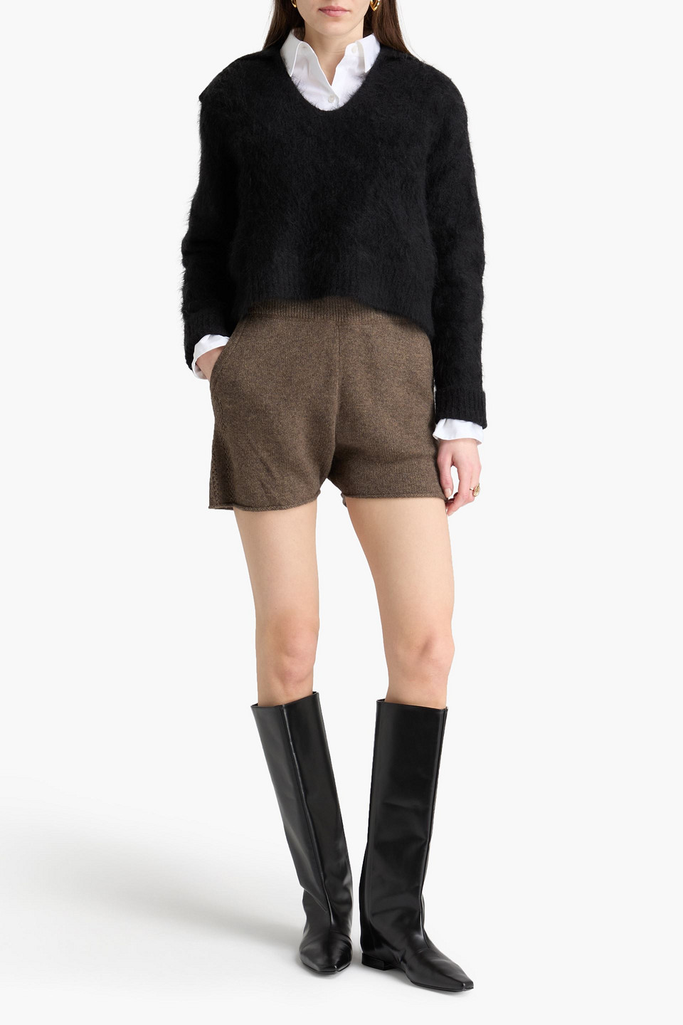  Le Kasha - Cashmere Shorts - Green - S 