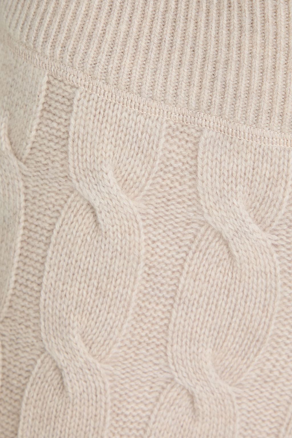 LE KASHA بنطال "تريفيز" بأرجل واسعة من الكشمير بحبكة مجدولة