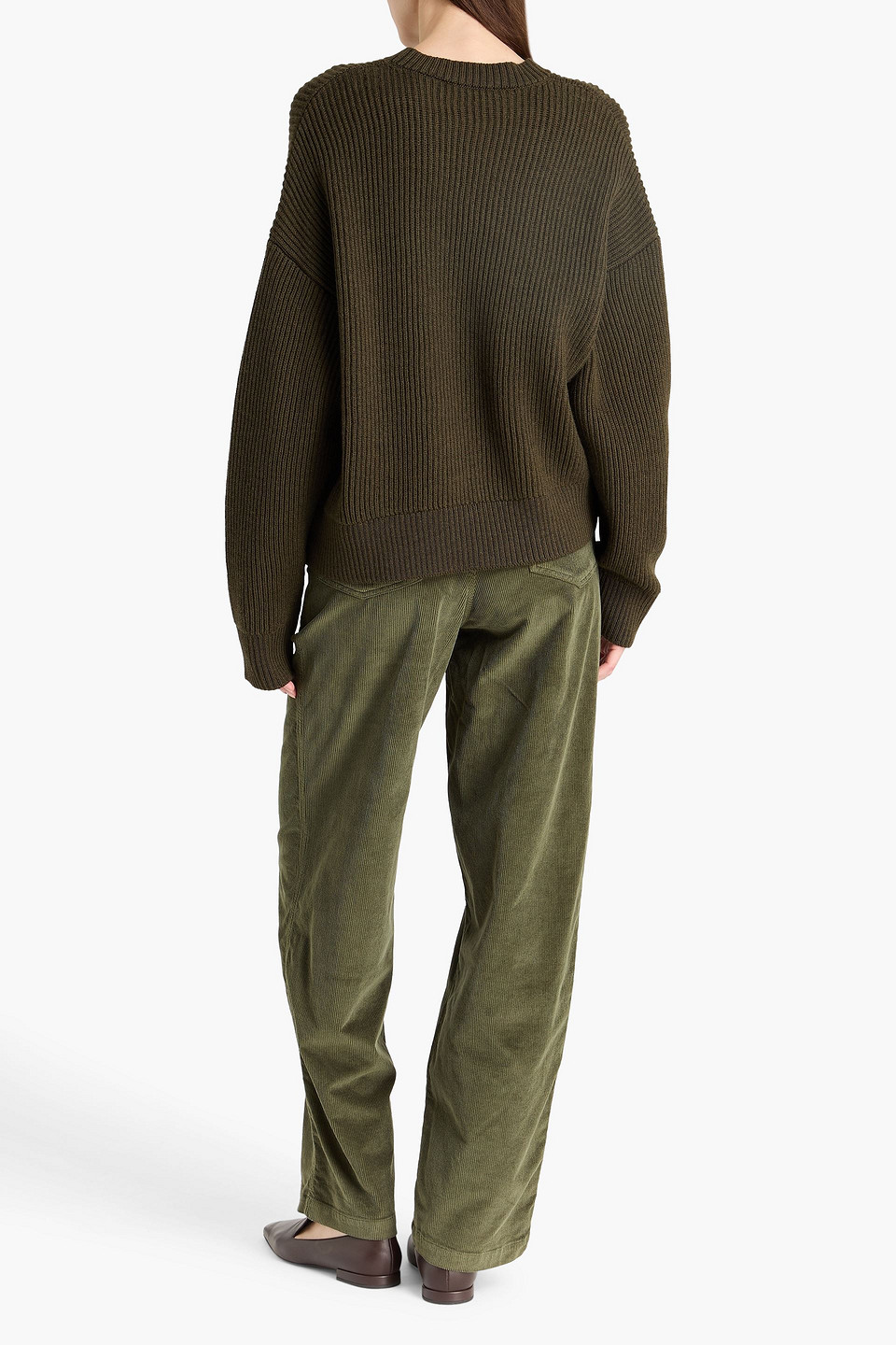  Officine Générale - Pullover „mimy“ Aus Gerippter Wolle - Grün - L 