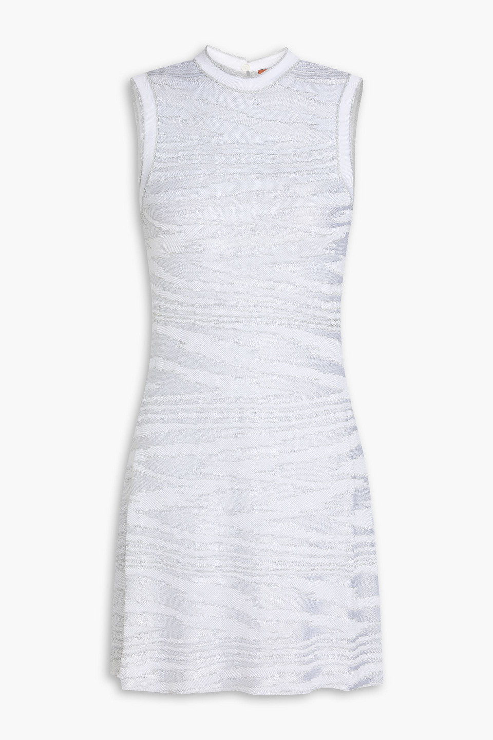 Missoni Metallic Jacquard-knit Mini Dress In Gray