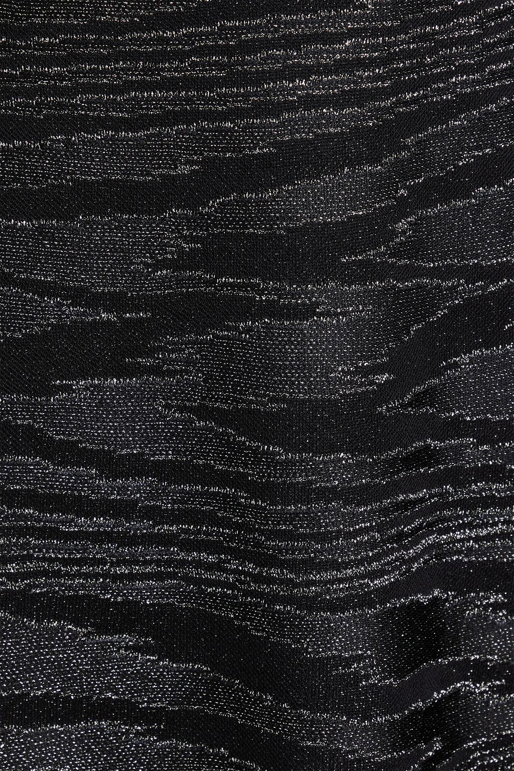 MISSONI فستان قصير من نسيج بحبكة جاكار بلون معدني