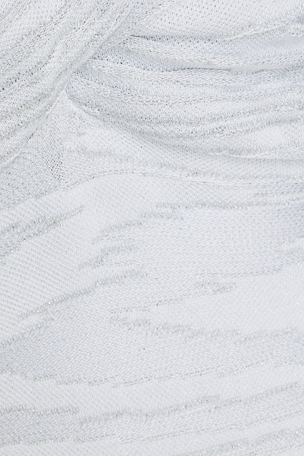 MISSONI فستان طويل من نسيج بحبكة كروشيه بلون معدني