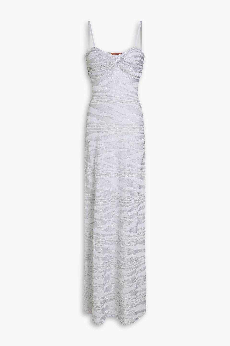 Missoni Metallic Crochet-knit Maxi Dress In Gray