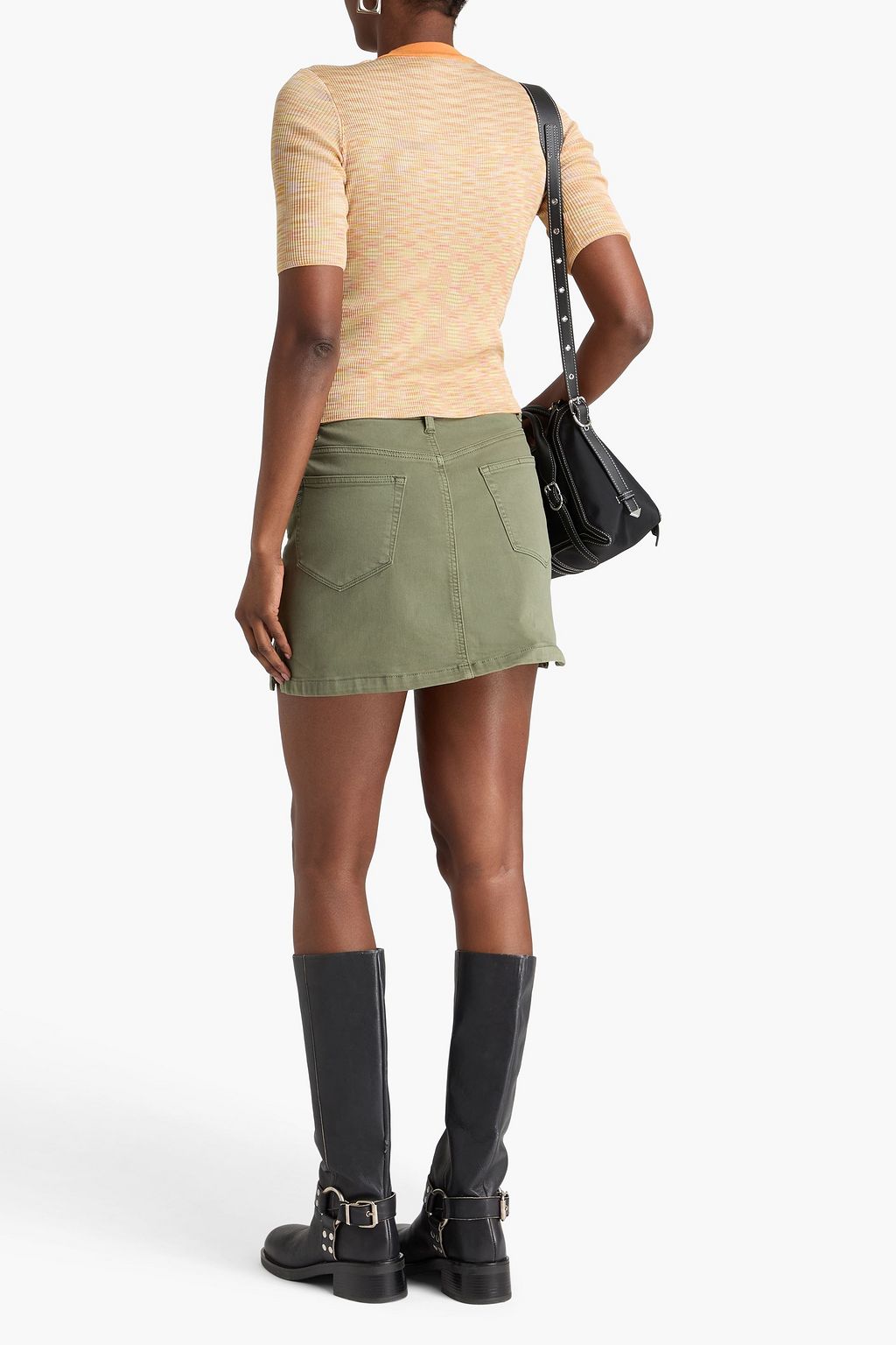 MISSONI Space-dyed ribbed silk top