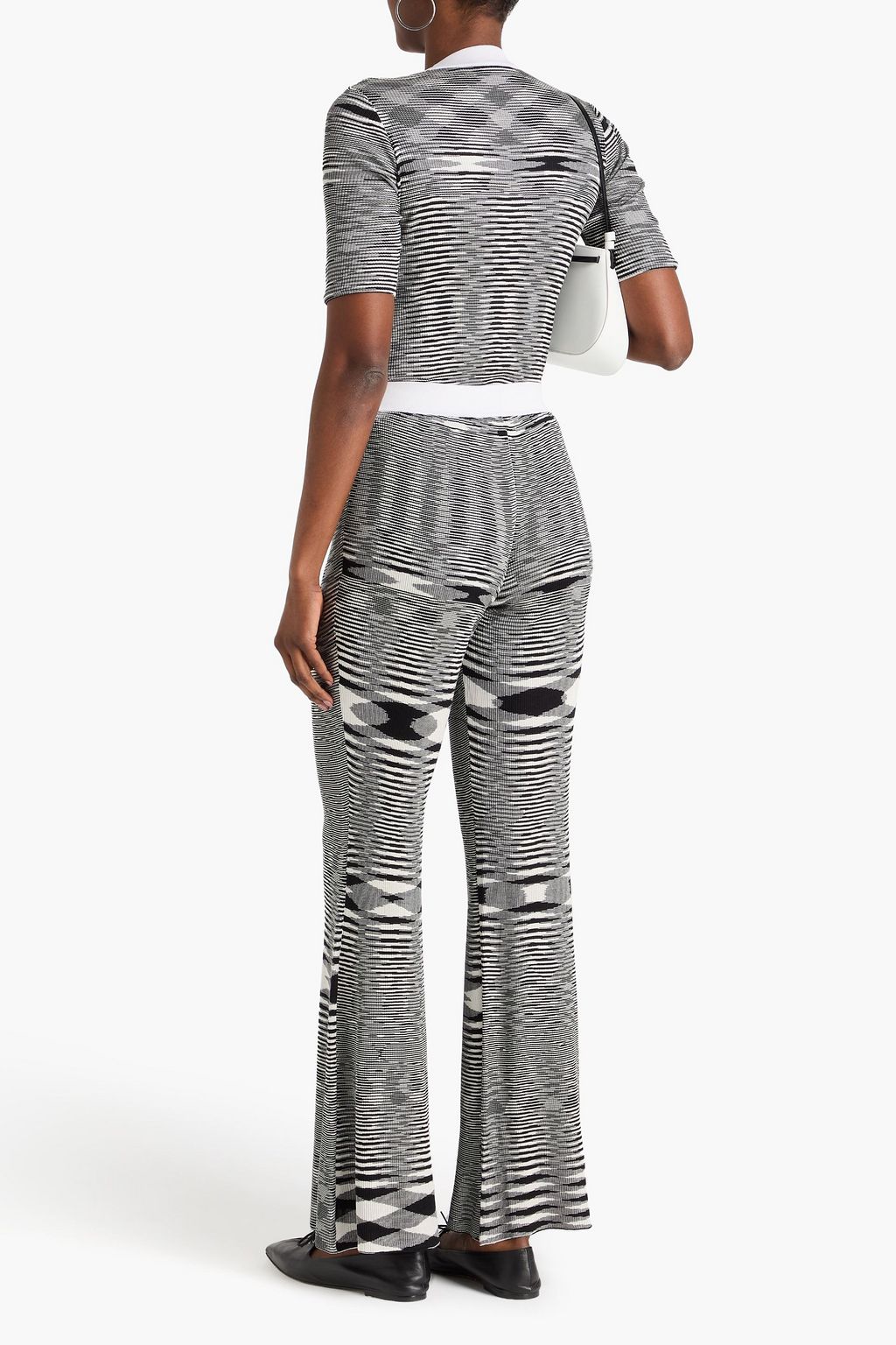 MISSONI Space-dyed ribbed silk top