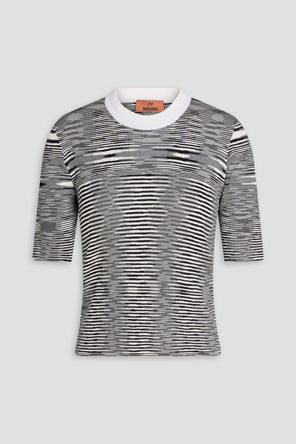 Missoni Space-dyed Ribbed Silk Top In White