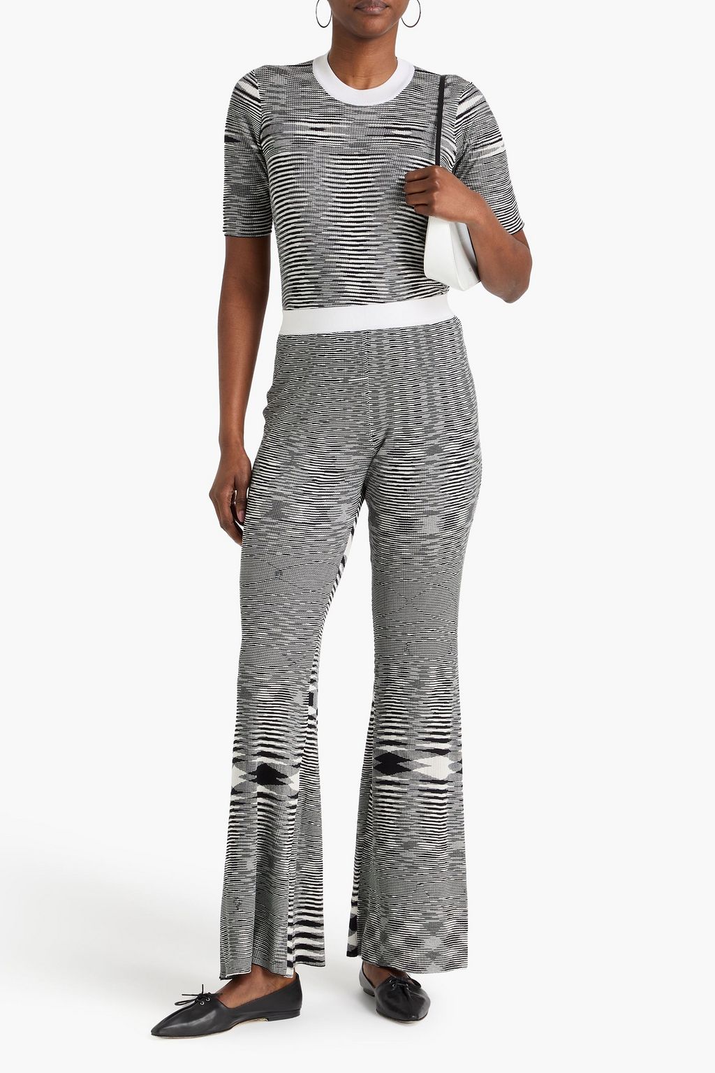 MISSONI Space-dyed ribbed silk top