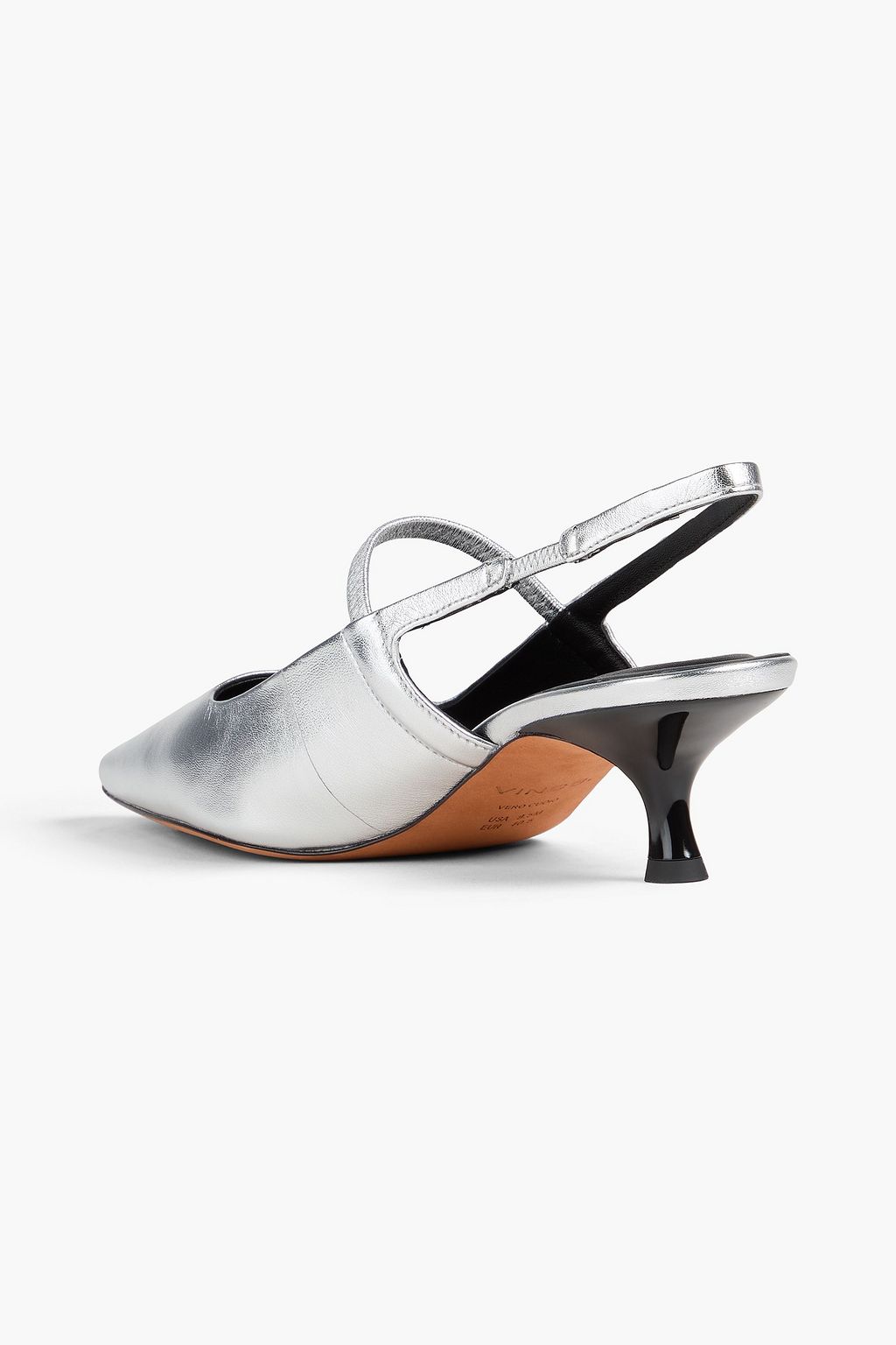 VINCE. Venice metallic leather slingback pumps