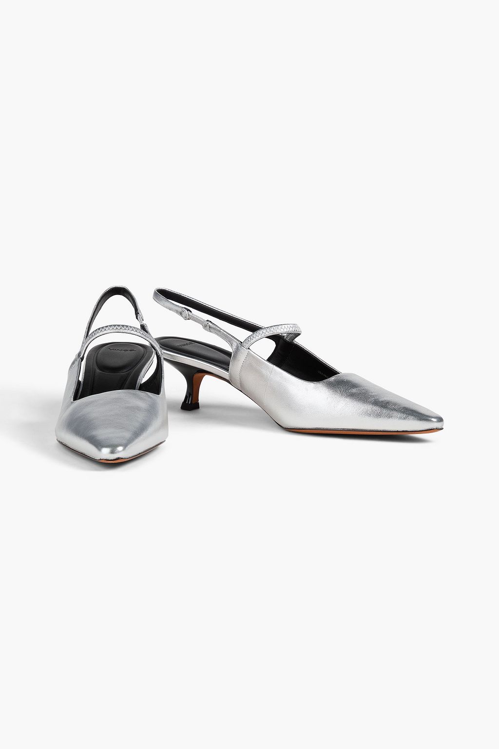 VINCE. Venice metallic leather slingback pumps