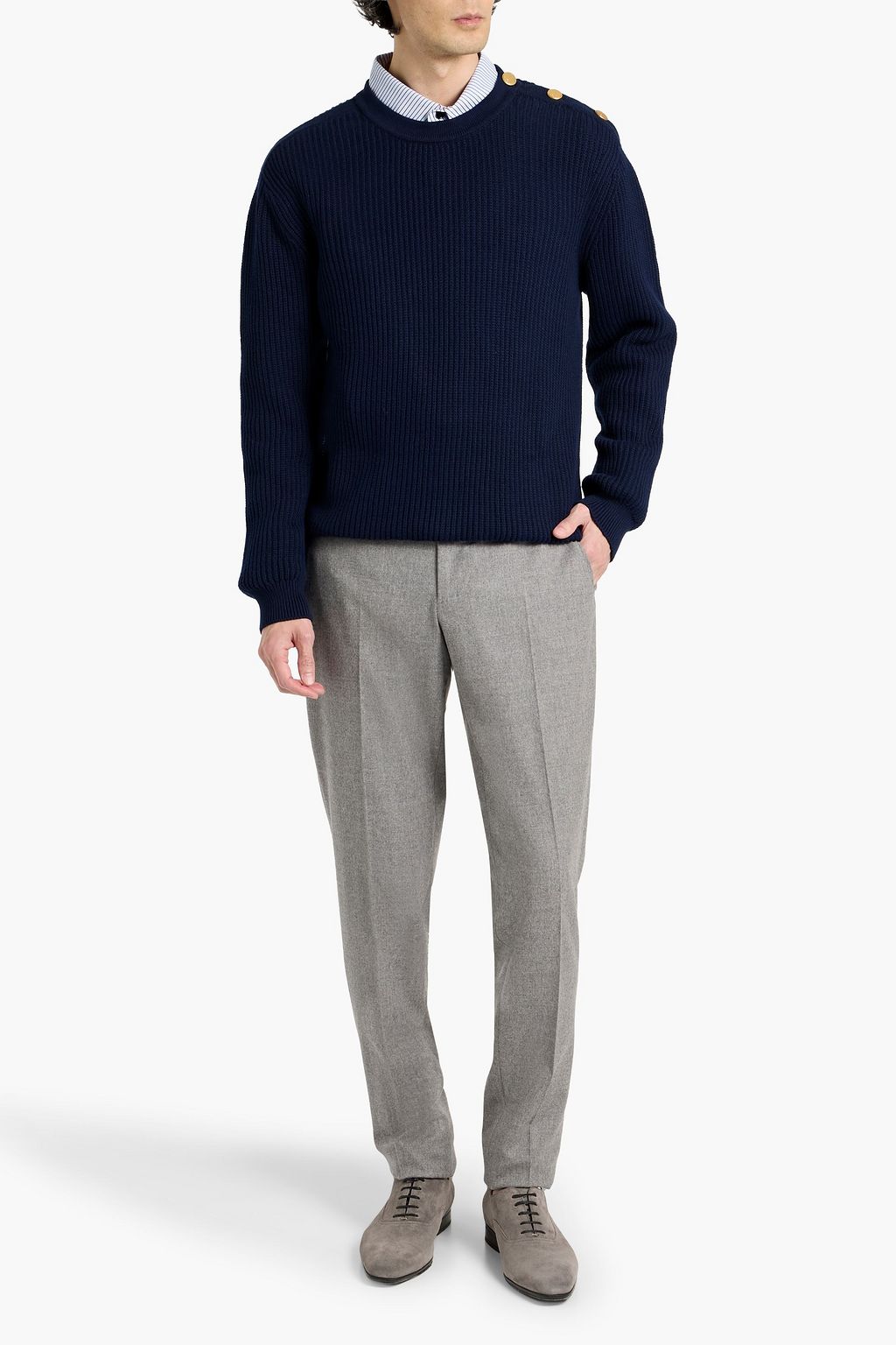 DUNHILL Ribbed cotton sweater | THE OUTNET