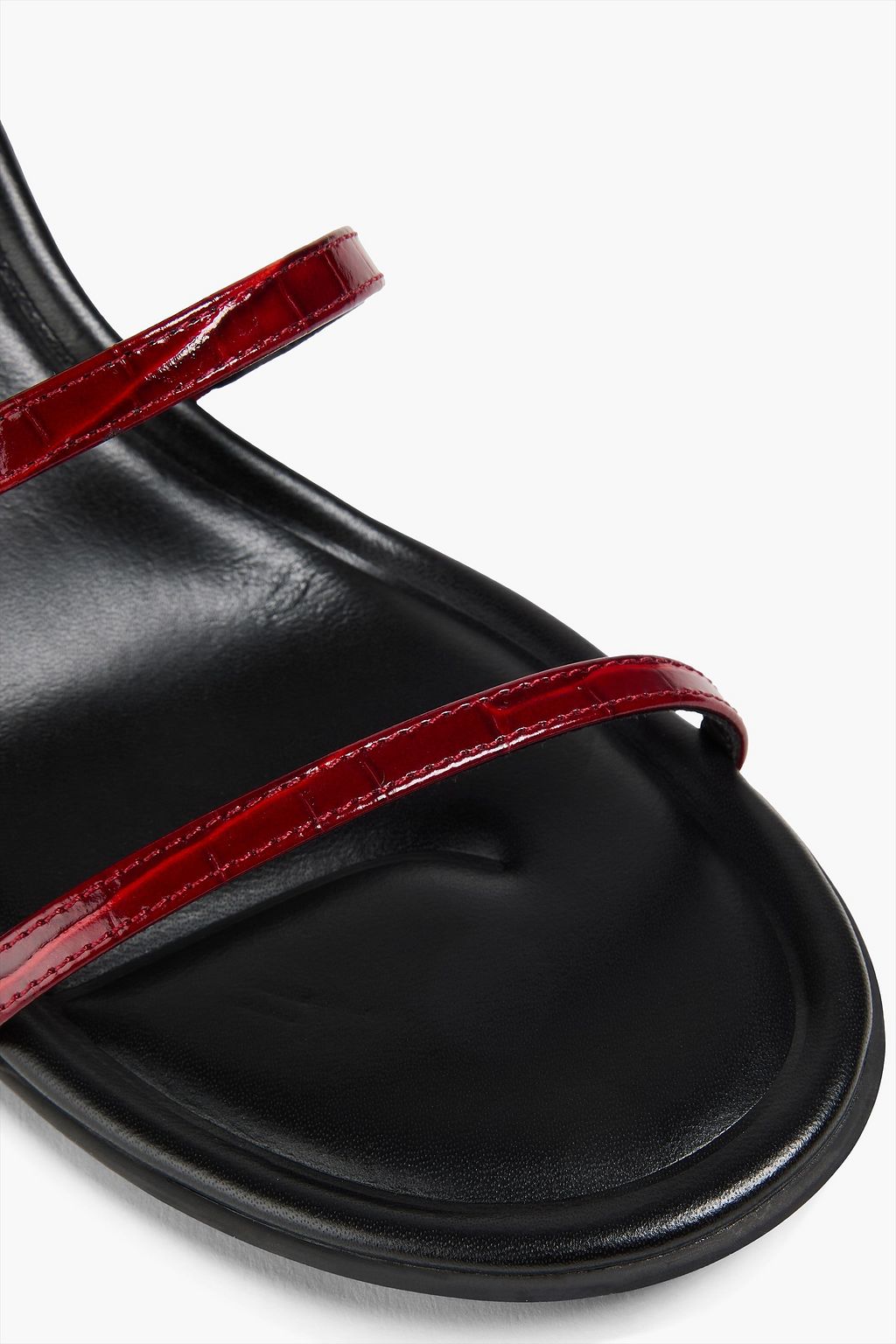 VINCE. Josie croc-effect leather sandals