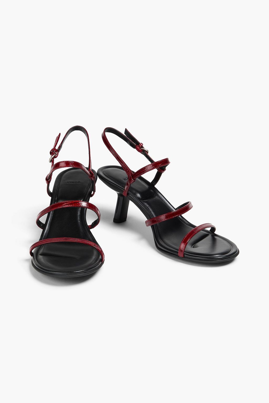 VINCE. Josie croc-effect leather sandals