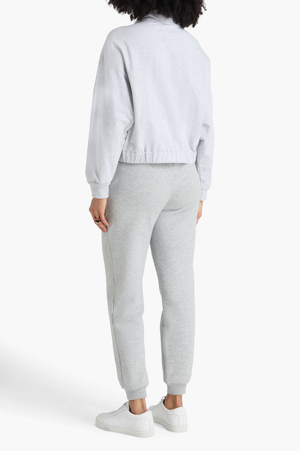  Brunello Cucinelli - Sweatshirt Aus Frottee Aus Einer Baumwollmischung Mit Halblangem Reißverschluss - Grau - M 