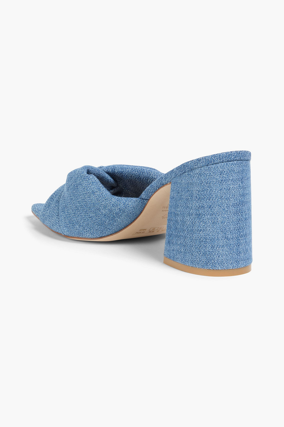  Stuart Weitzman - Mules „glamknot 85“ Aus Denim Mit Knotendetail - Blau - Us 8 