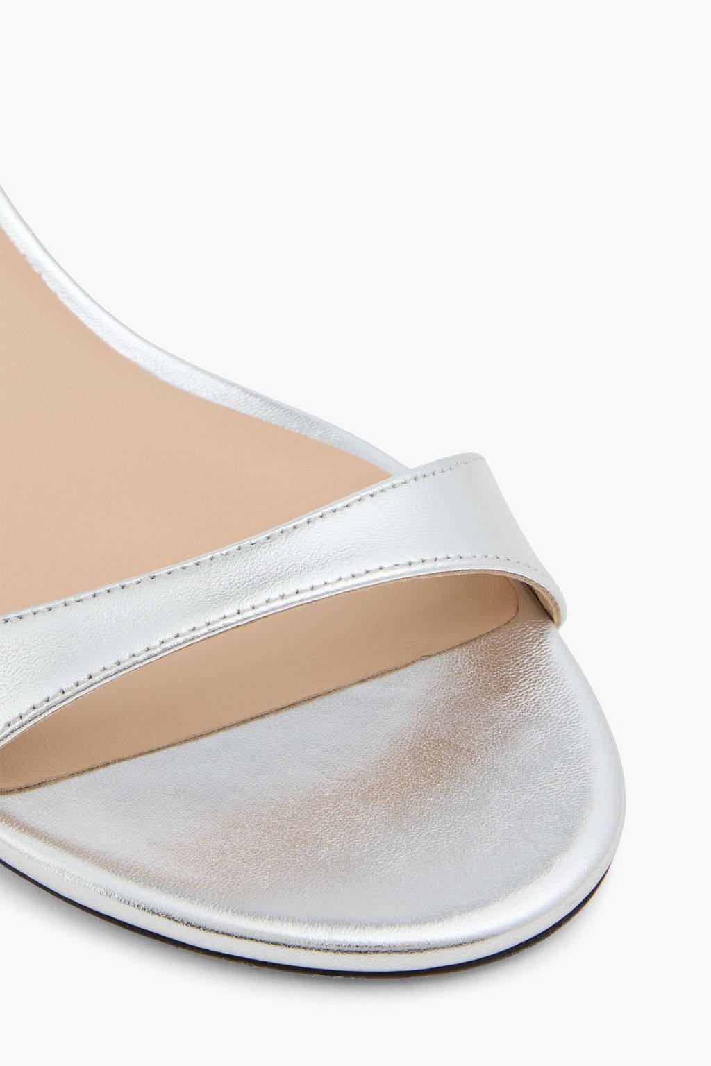 STUART WEITZMAN Metallic leather sandals