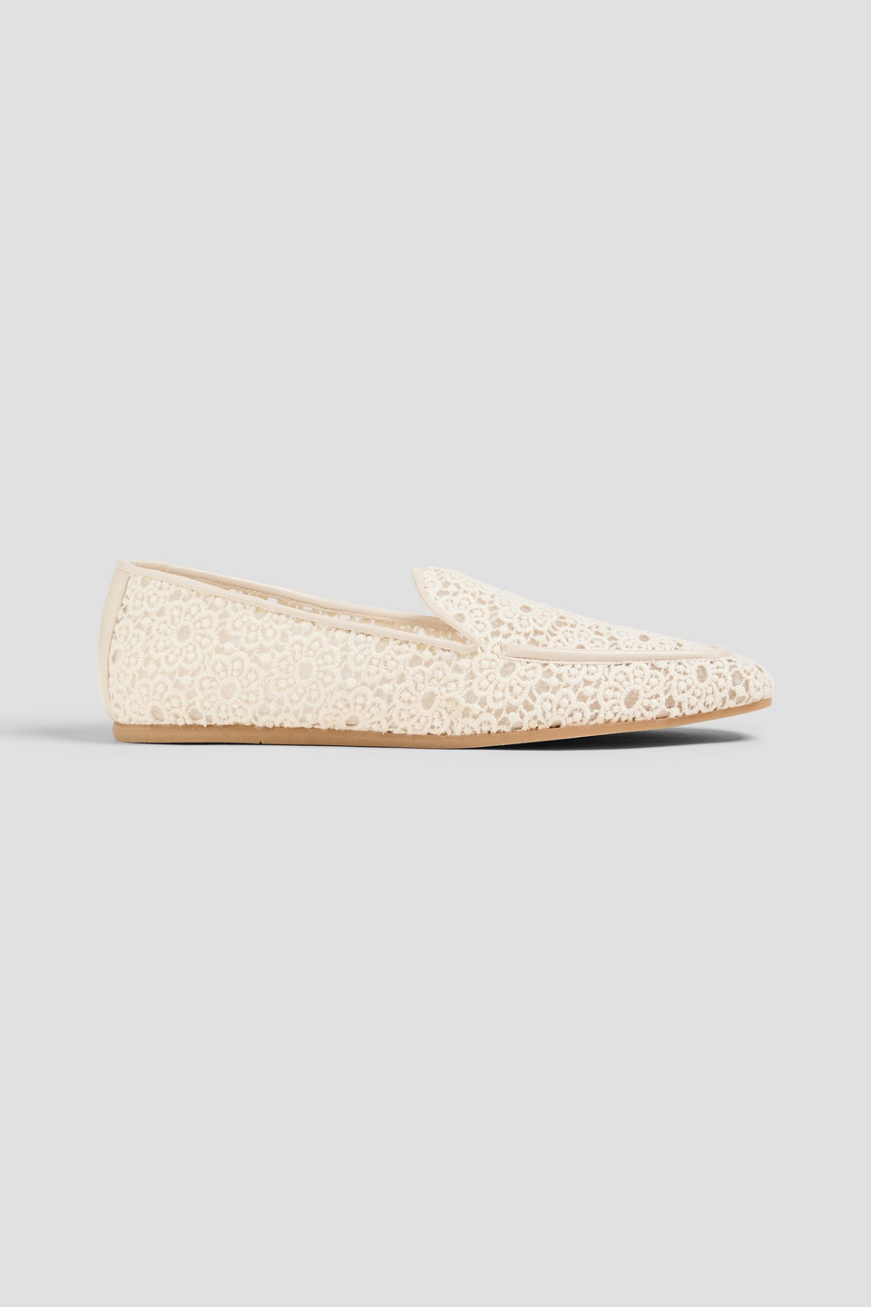 stuart weitzman - lee lace loafers - white - us 7