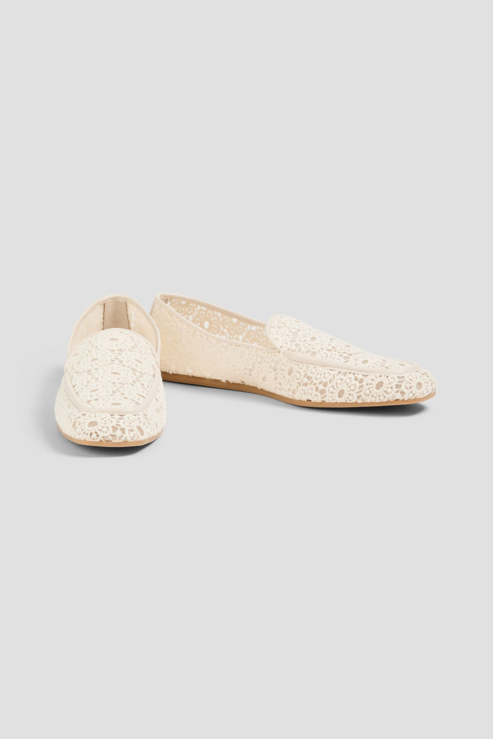  Stuart Weitzman - Lee Lace Loafers - White - Us 9 