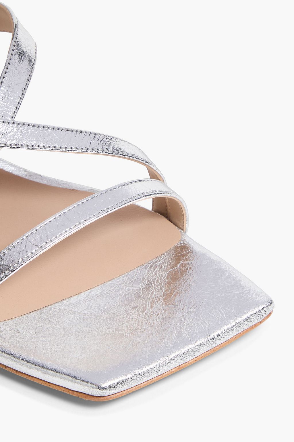 STUART WEITZMAN Oasis 50 metallic leather slingback sandals