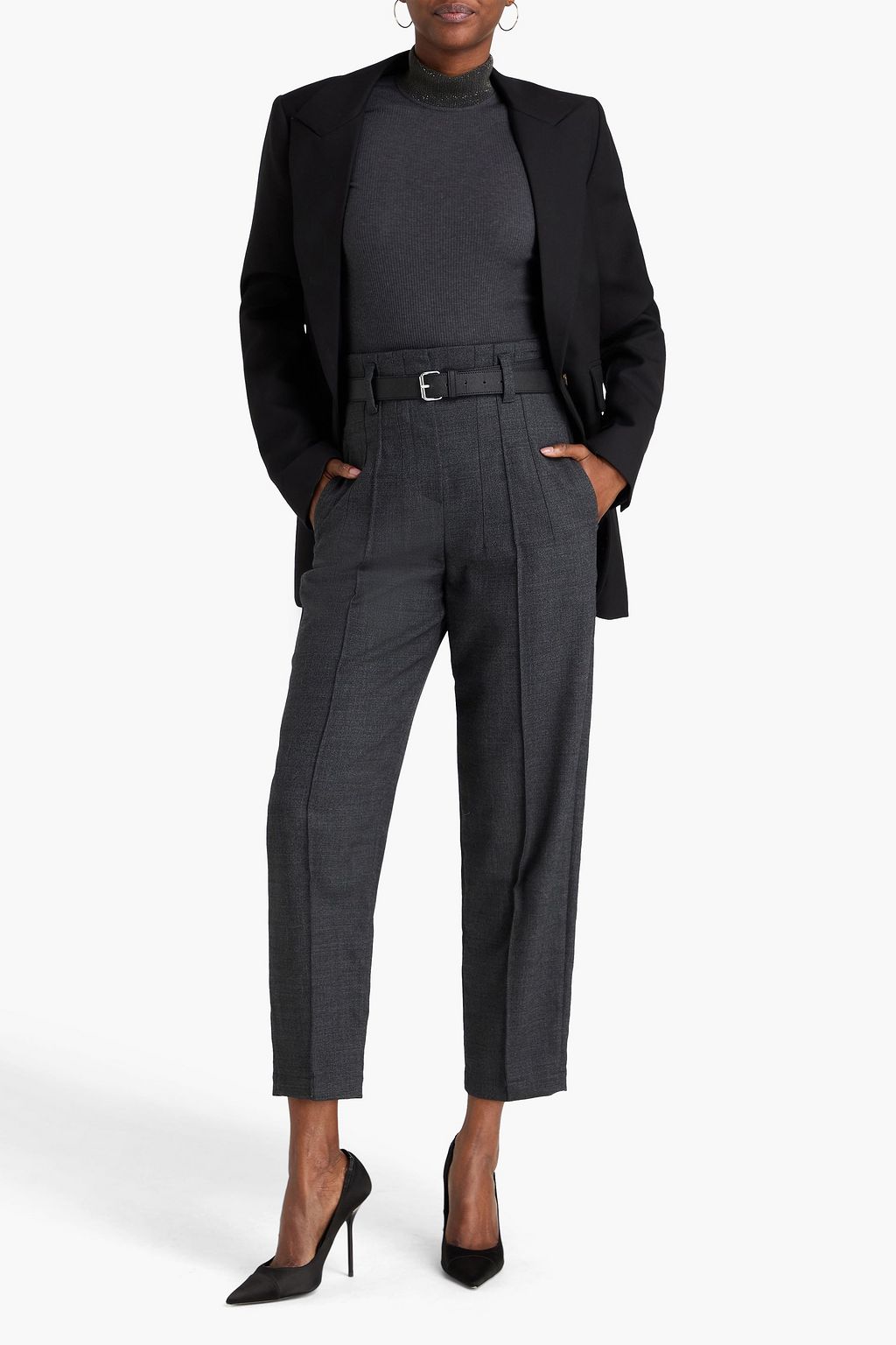 BRUNELLO CUCINELLI بنطال قصير بقصة تضيق تدريجياً من مزيج الصوف