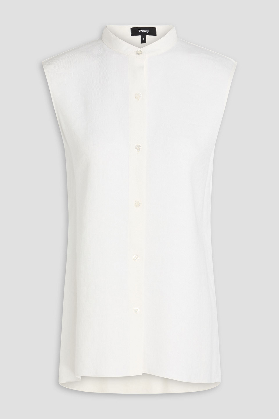 Theory Linen-blend Twill Shirt In White