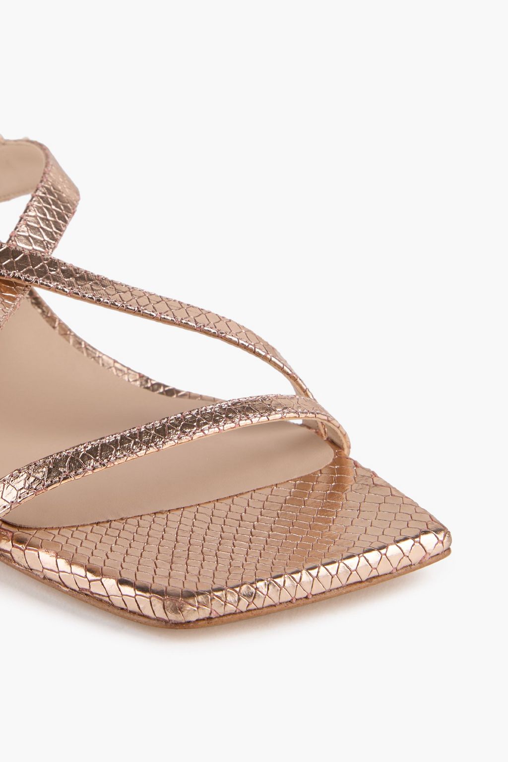 STUART WEITZMAN Oasis 50 metallic leather slingback sandals