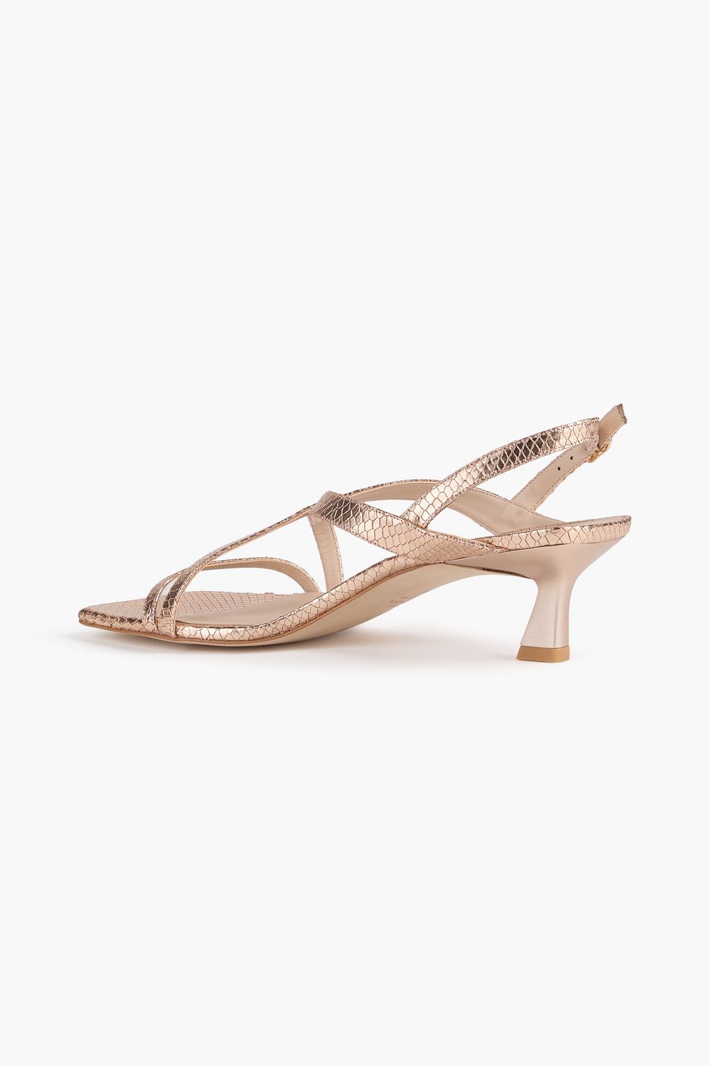 STUART WEITZMAN Oasis 50 metallic leather slingback sandals