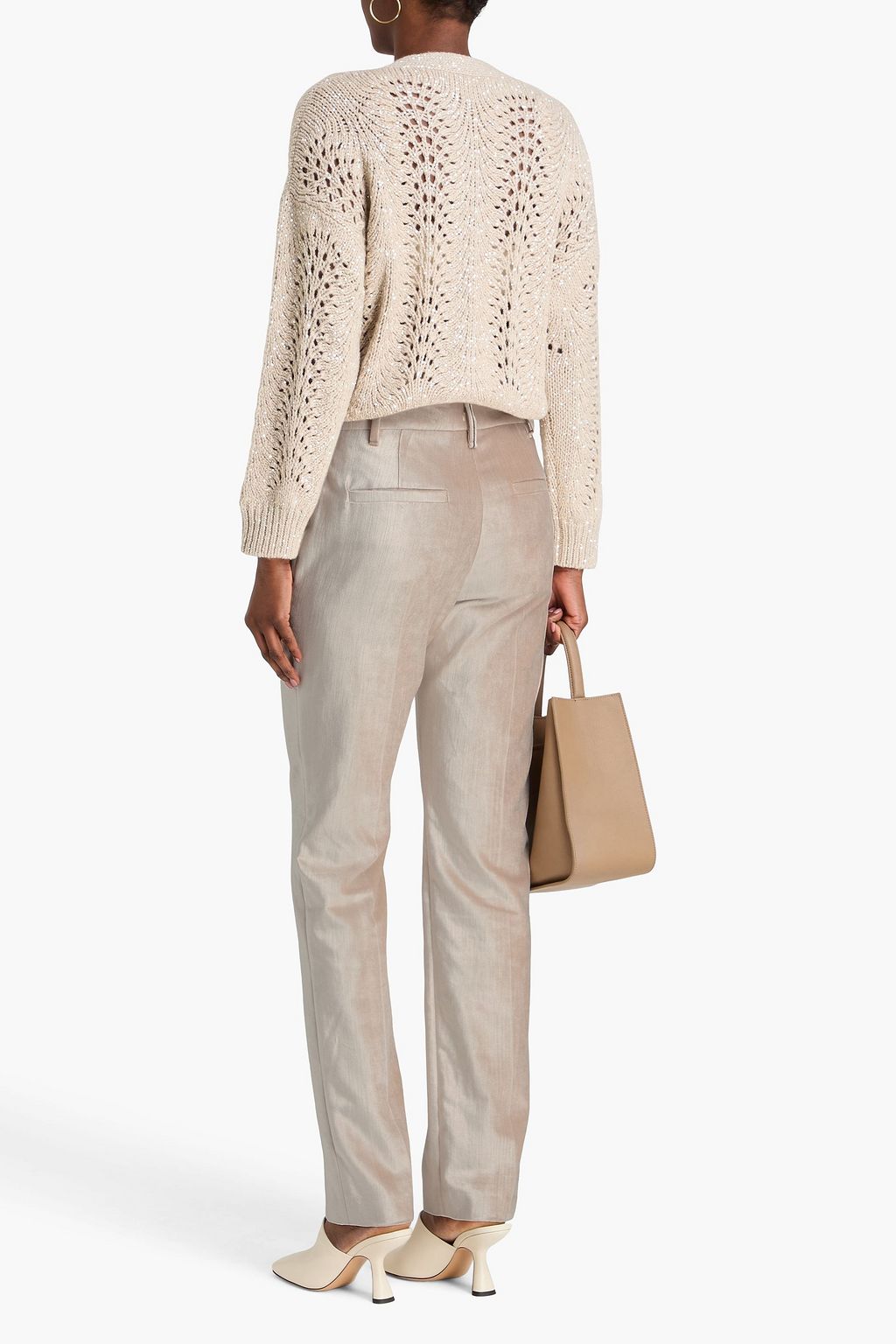 BRUNELLO CUCINELLI Cotton-blend velvet straight-leg pants