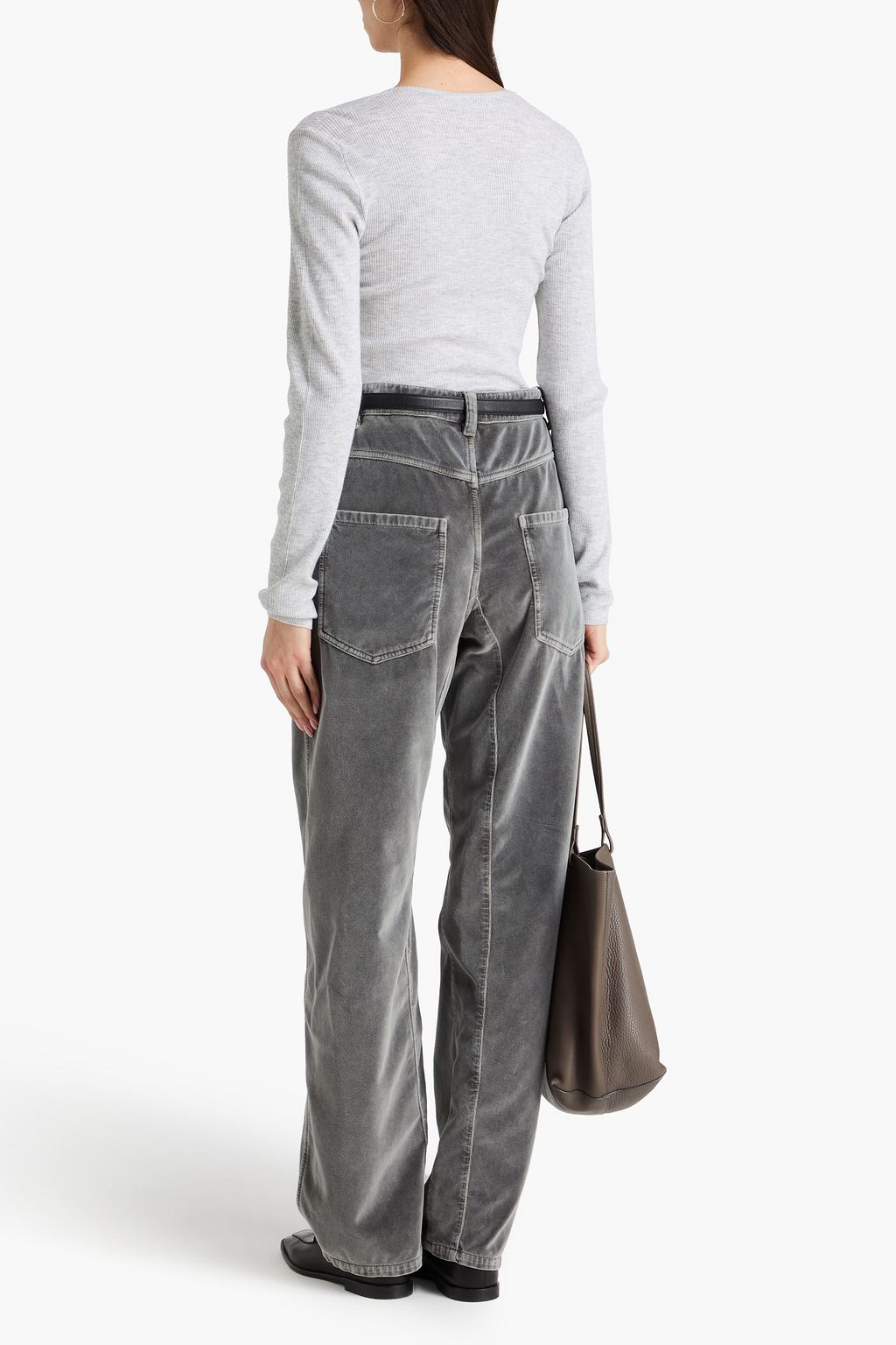 BRUNELLO CUCINELLI Cotton-velvet straight-leg pants