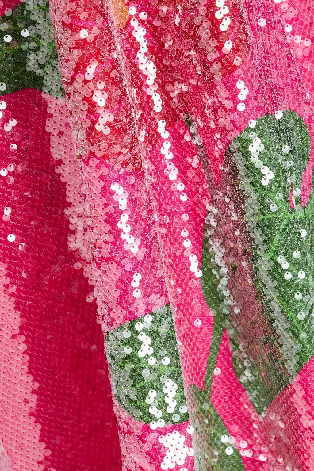 FARM RIO Sequined floral-print crepe maxi skirt