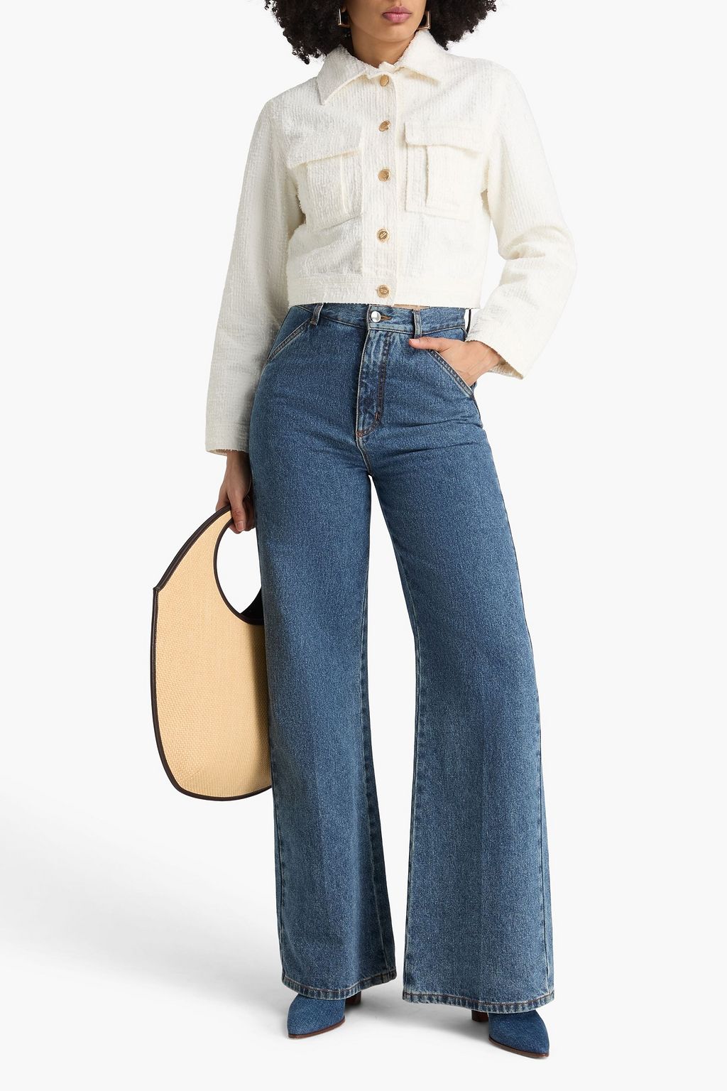 FARM RIO Jacke aus Baumwoll-Twill mit Fransen