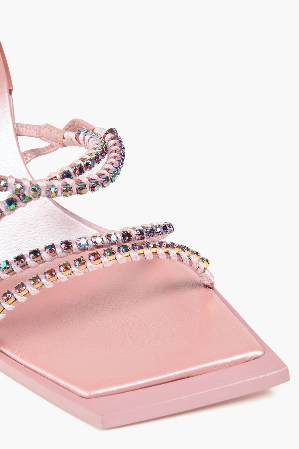 BENEDETTA BRUZZICHES Simone crystal-embellished satin sandals